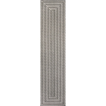 Chevron Modern Concentric Squares Indoor/outdoor Area Rug